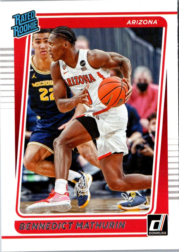 2022 Panini Chronicles Draft Picks Donruss Optic Rated Rookie Bennedict Mathurin #3