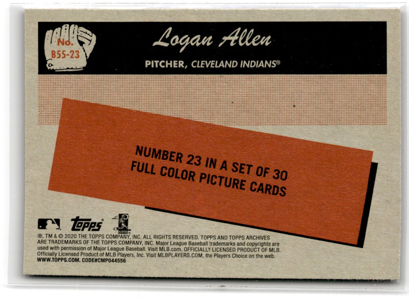 2020 Topps Archives 1955 Bowman Logan Allen