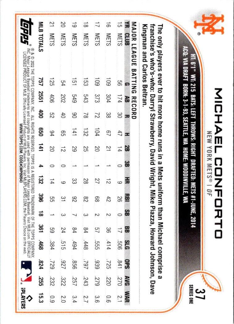 2022 Topps Michael Conforto