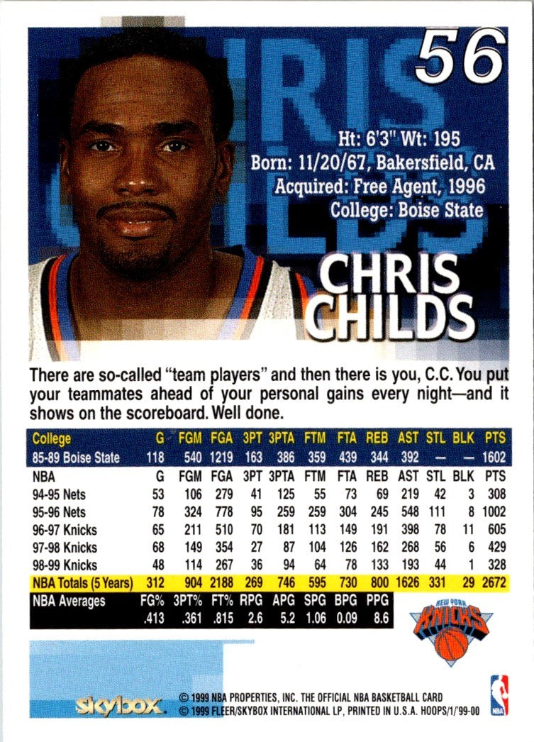 1999 Hoops Chris Childs
