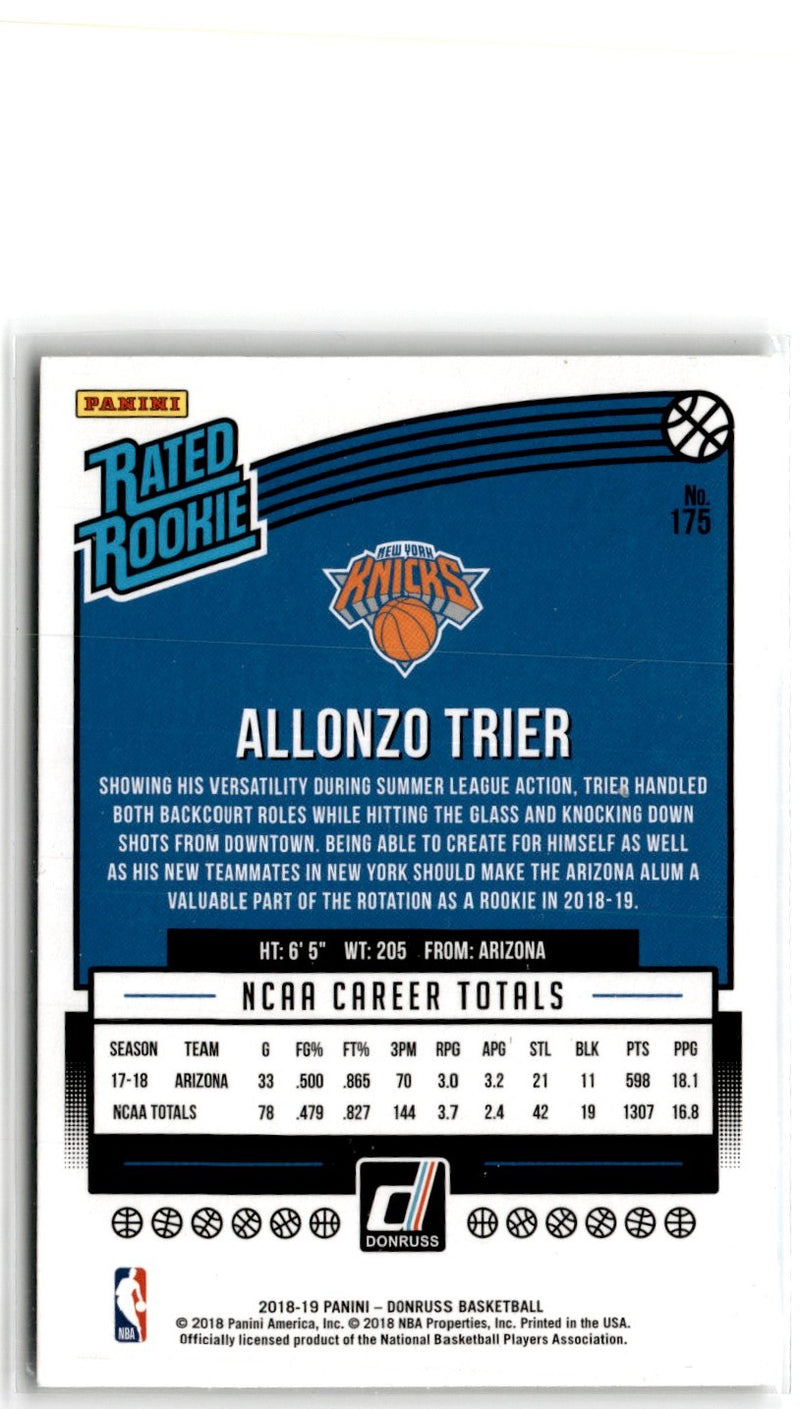 2018 Donruss Allonzo Trier