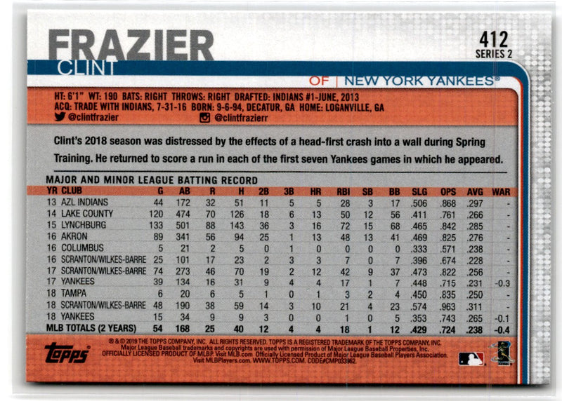 2019 Topps Clint Frazier