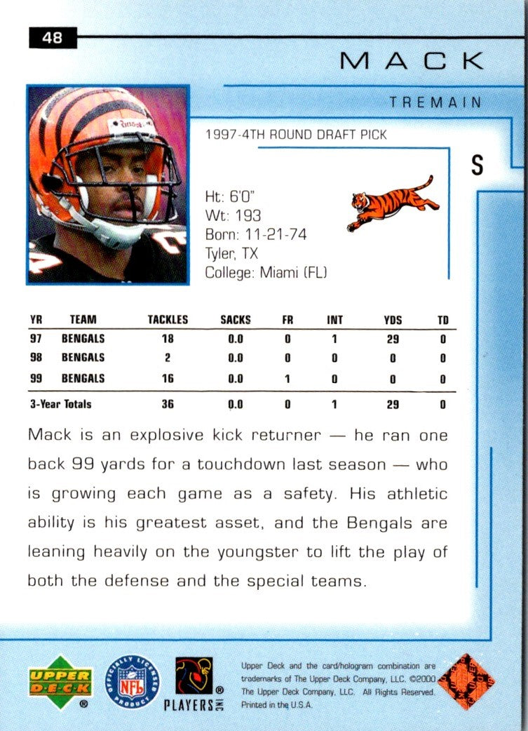 2000 Upper Deck Tremain Mack