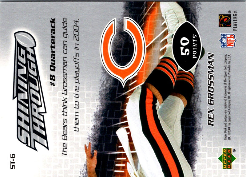 2004 Upper Deck Power Up Shining Through Rex Grossman