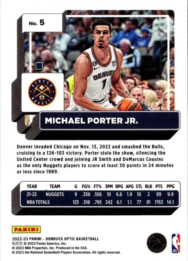 2022 Donruss Optic Michael Porter Jr.