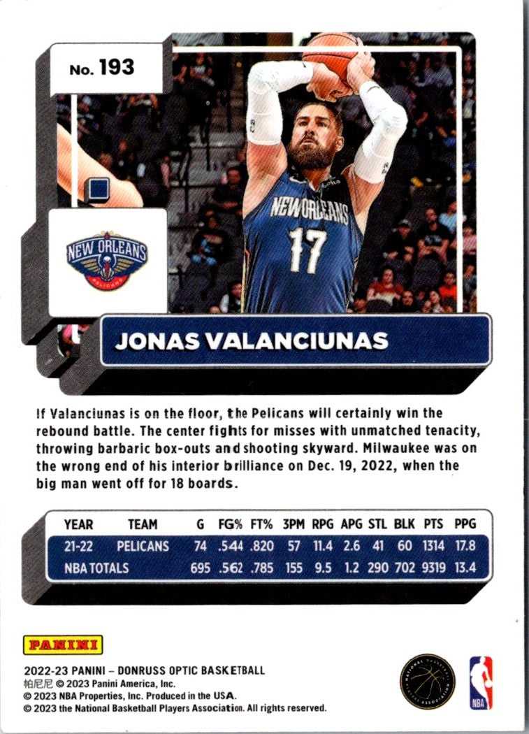 2023 Panini Mosaic Jonas Valanciunas