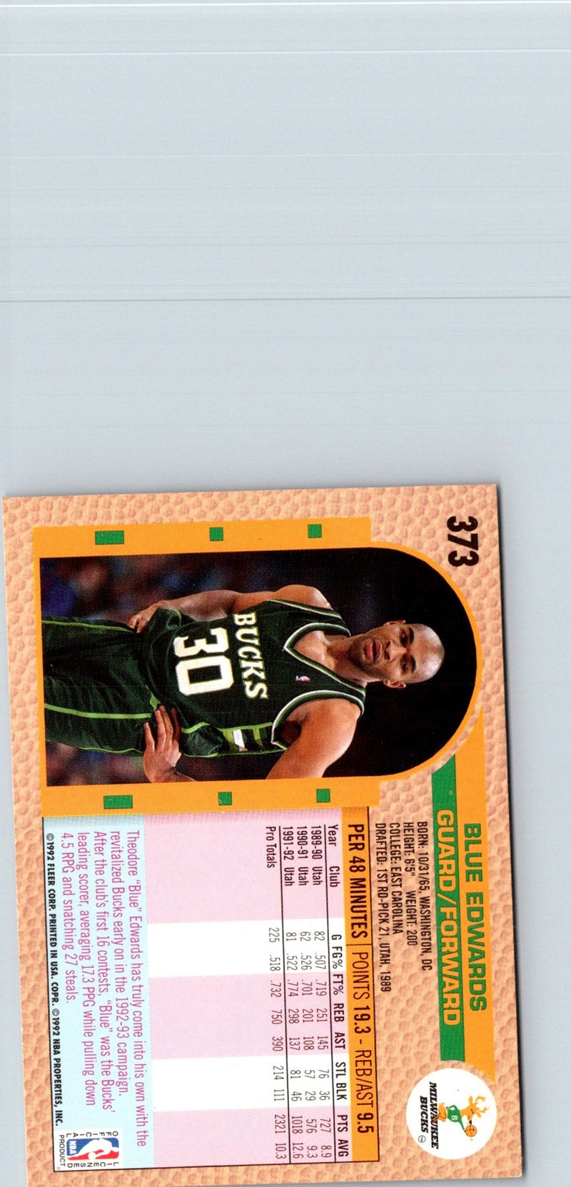 1992 Fleer Blue Edwards