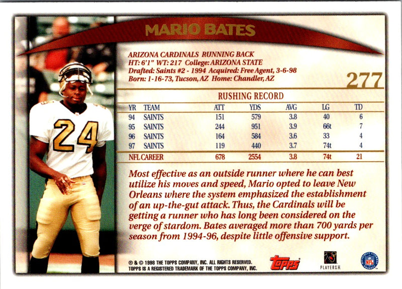 1998 Topps Mario Bates