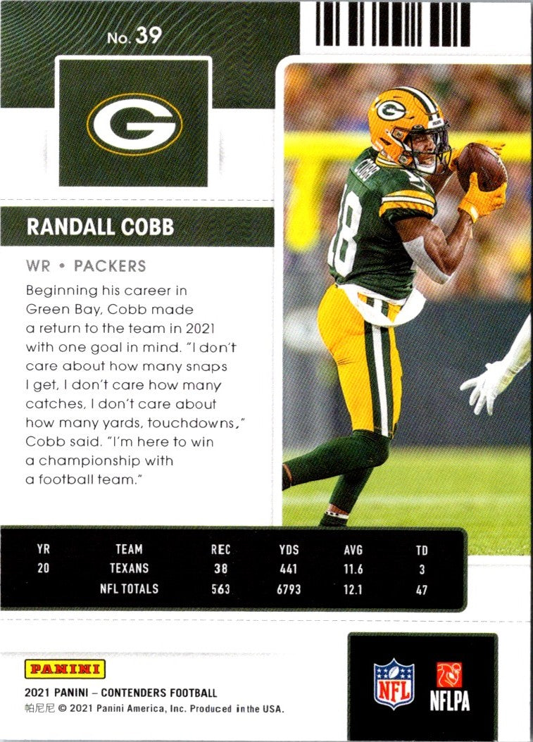 2021 Panini Contenders Randall Cobb