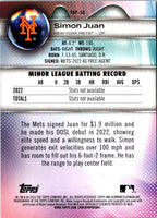 2023 Bowman Platinum Top Prospects Simon Juan #TOP-56