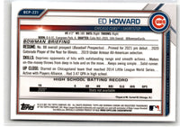 2021 Bowman Chrome Prospects Ed Howard #BCP-221