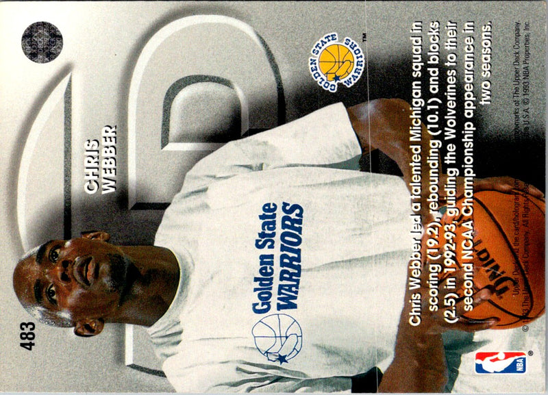 1993 Upper Deck Chris Webber