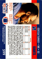 1990 Pro Set Odessa Turner #599 Rookie
