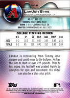 2023 Bowman Platinum Top Prospects Landon Sims #TOP-94