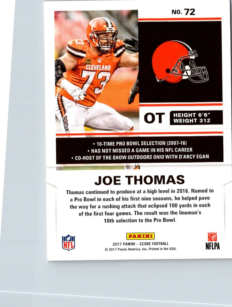 2017 Score Scorecard Joe Thomas