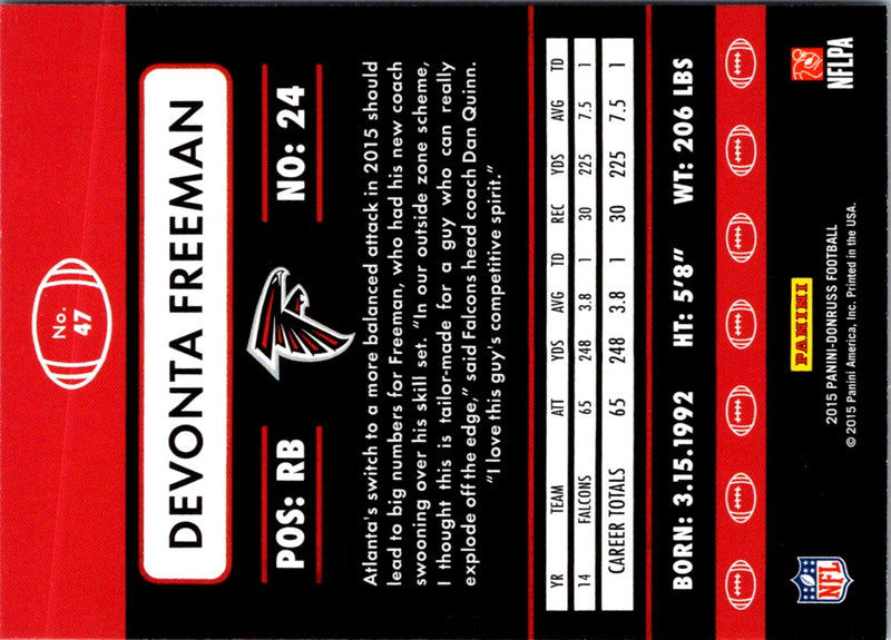 2015 Donruss Devonta Freeman