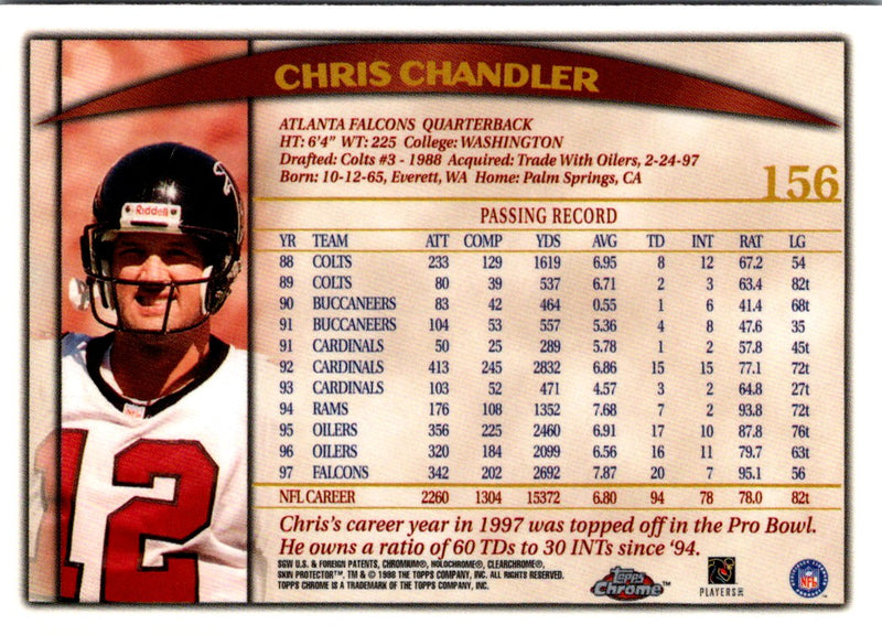 1998 Topps Chrome Chris Chandler