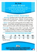 2008 Bowman Chrome Prospects Greg Burns #BCP48