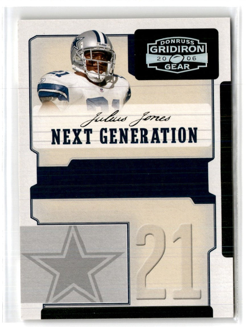 2006 Donruss Gridiron Gear Next Generation Red Julius Jones