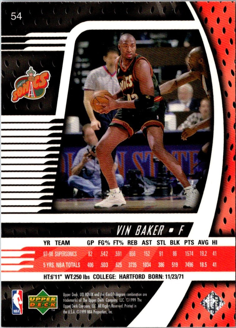 1998 Upper Deck Ionix Vin Baker