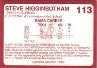 1989 Collegiate Collection Alabama Coke 580 Steve Higginbotham #113