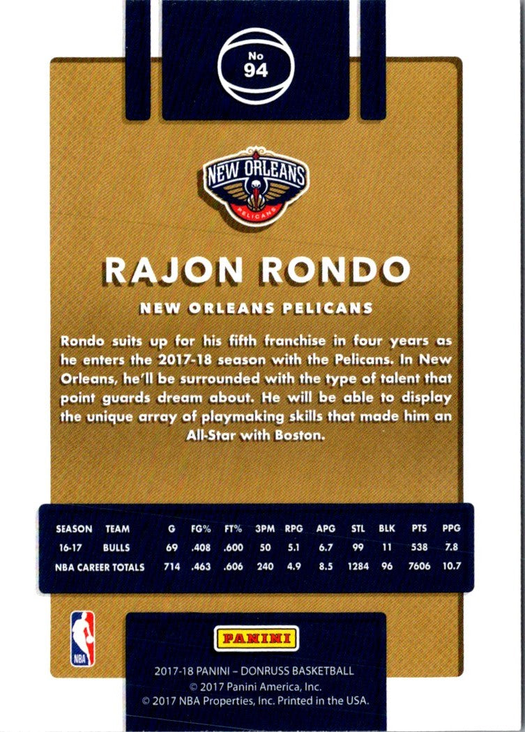 2017 Donruss Rajon Rondo