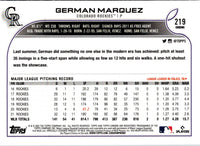 2022 Topps Chrome German Marquez #219