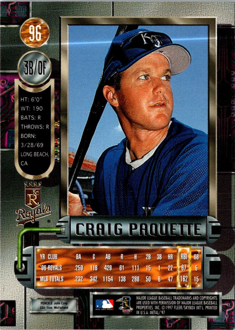 1997 Metal Universe Craig Paquette