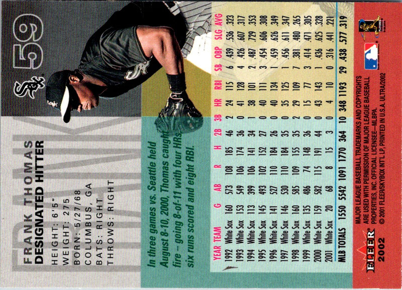 2001 Fleer Legacy Frank Thomas