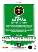 2021 Donruss Holo Red and Gold Laser Will Barton