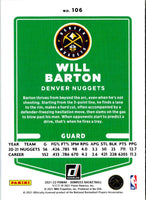 2021 Donruss Holo Red and Gold Laser Will Barton #106