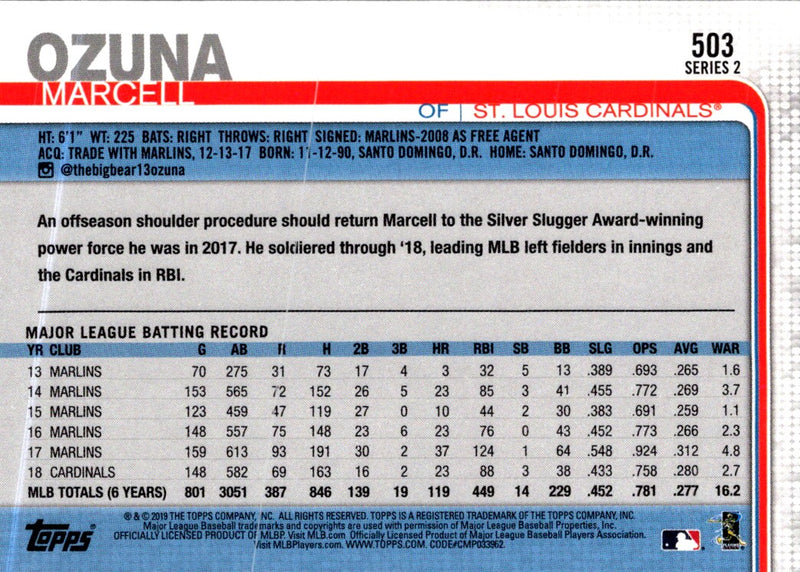 2019 Topps Marcell Ozuna