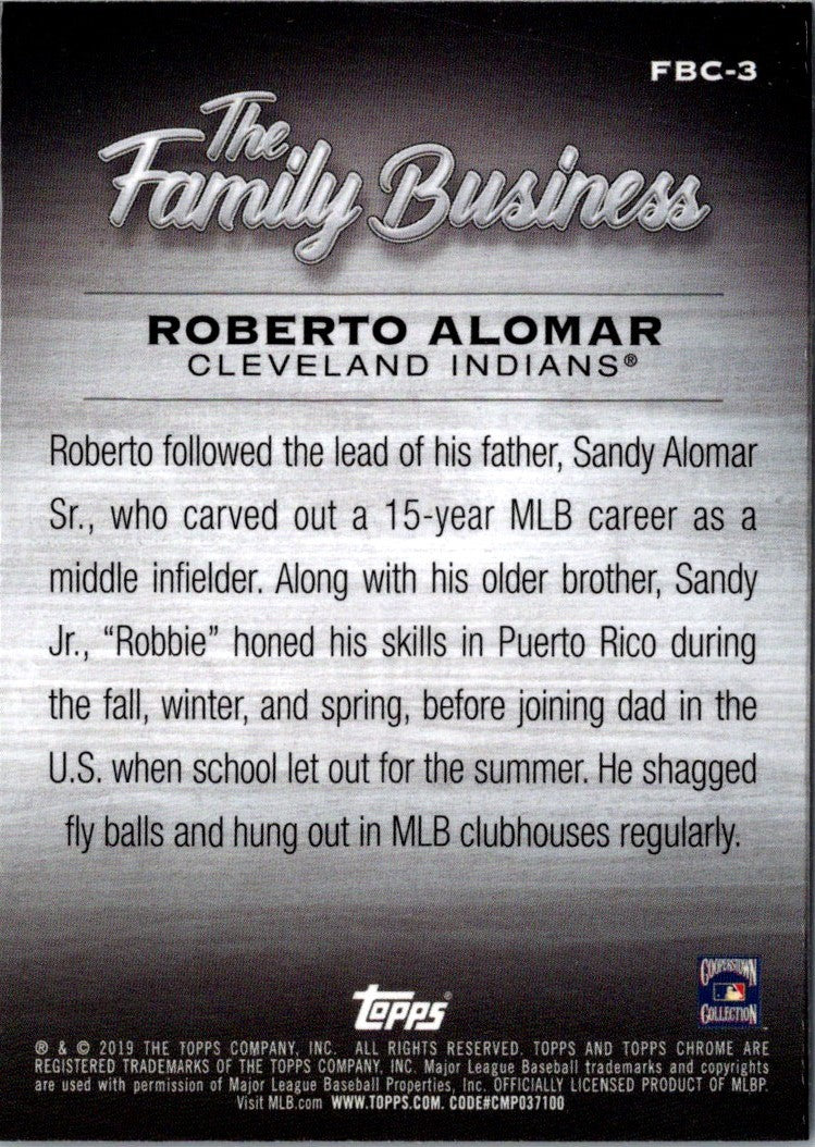 2019 Topps Chrome Update Edition The Family Business Roberto Alomar