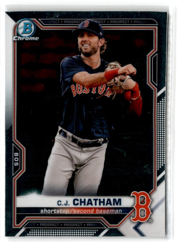 2021 Bowman Chrome Prospects Atomic Refractor C.J. Chatham #BCP-113