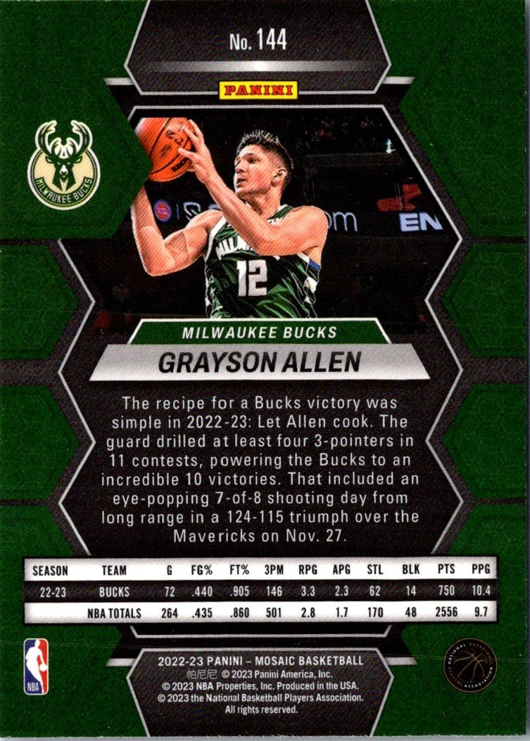 2022 Panini Mosaic Blue Grayson Allen