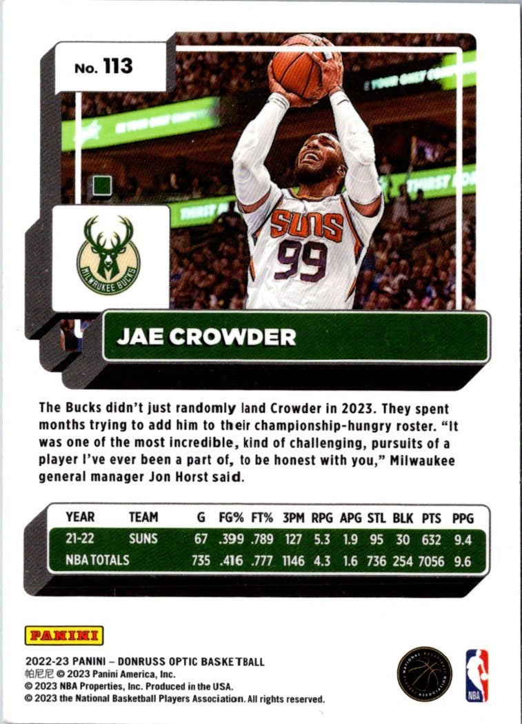 2022 Donruss Optic Jae Crowder