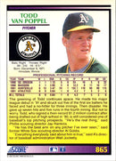 1992 Score Todd Van Poppel
