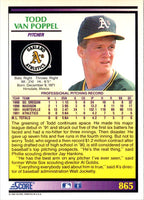 1992 Score Todd Van Poppel #865