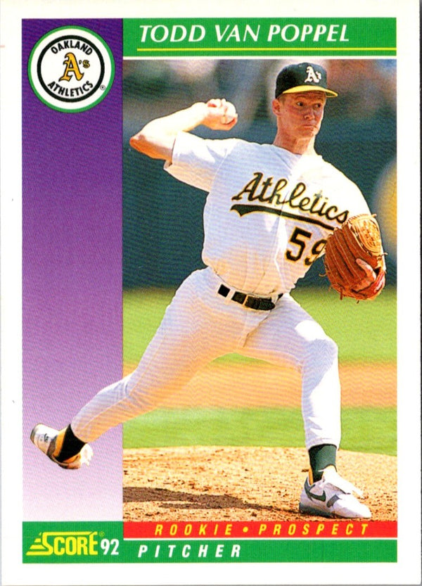 1992 Score Todd Van Poppel #865