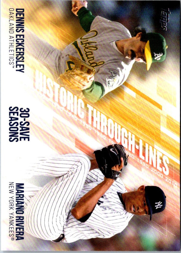 2019 Topps Historic Through-Lines Mariano Rivera/Dennis Eckersley #HTL-31