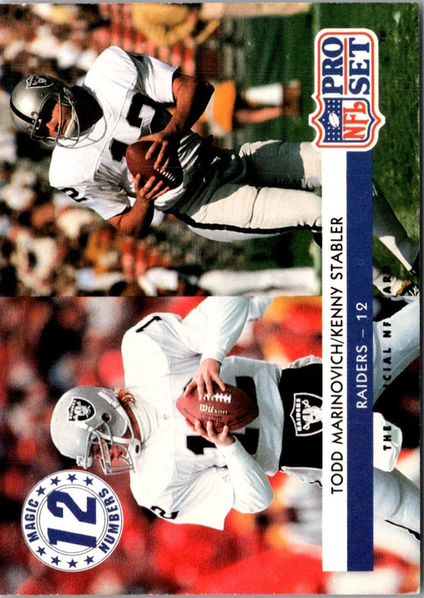 1992 Pro Set Todd Marinovich/Ken Stabler #350