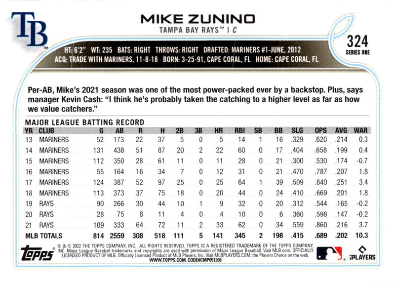 2022 Topps 1st Edition Mike Zunino