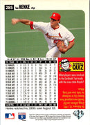 1996 Collector's Choice Signature Tom Henke