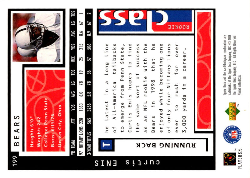 1998 UD Choice Curtis Enis