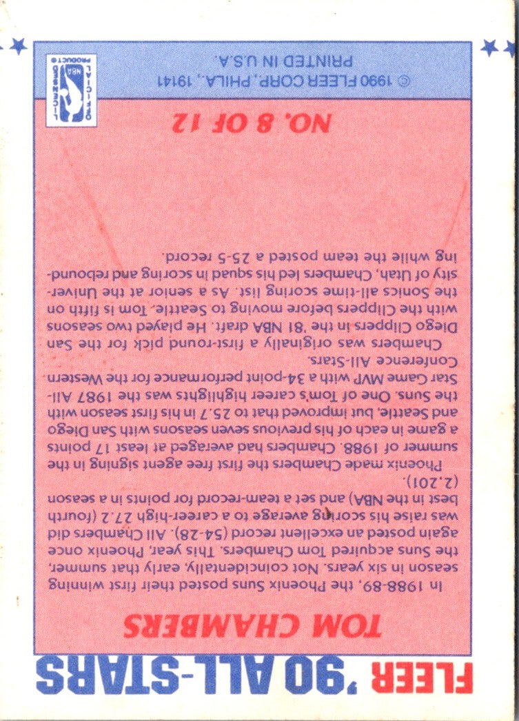 1990 Star Silver Series Tom Chambers