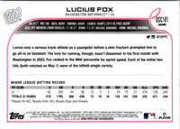 2022 Topps Chrome Update Lucius Fox #USC181 Rookie