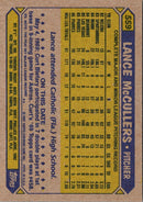 1987 Topps Lance McCullers