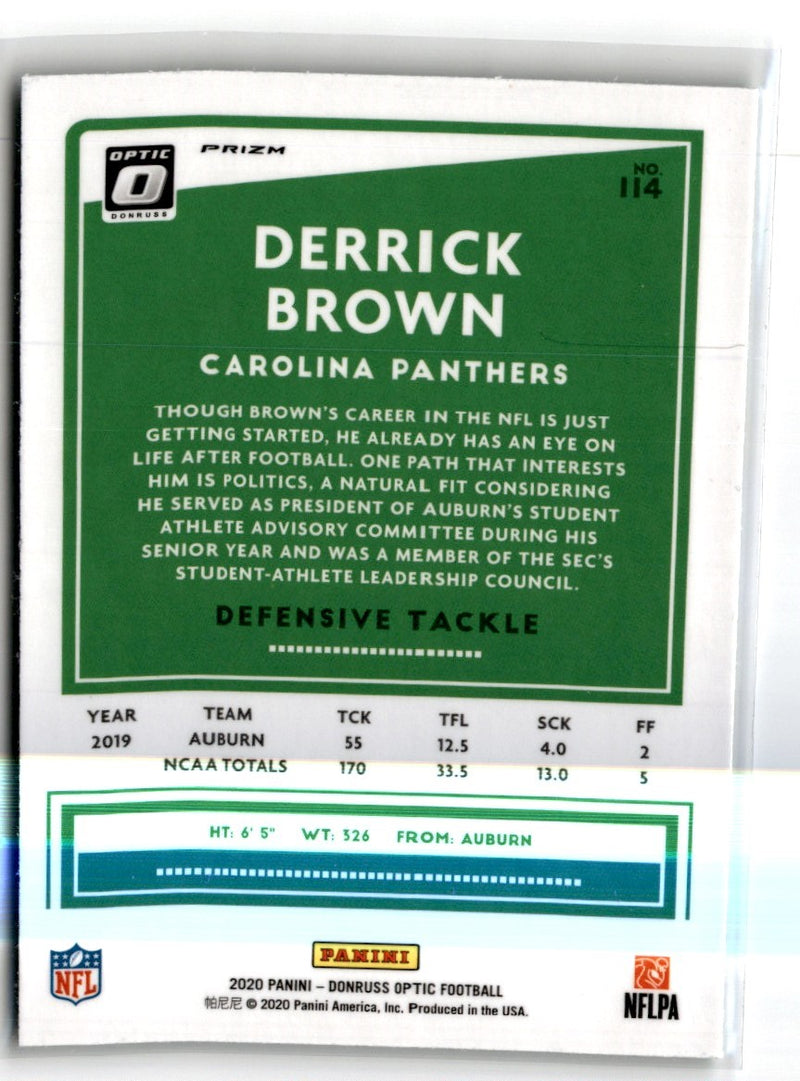 2020 Donruss Optic Green Velocity Derrick Brown