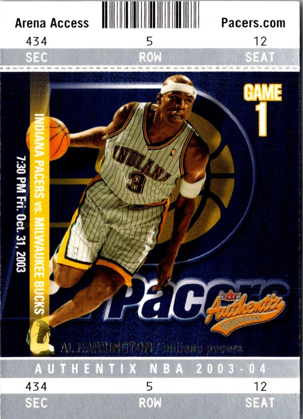 2003 Fleer Authentix Al Harrington #49