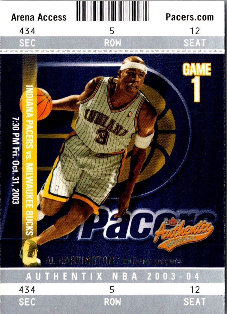 2003 Fleer Authentix Al Harrington